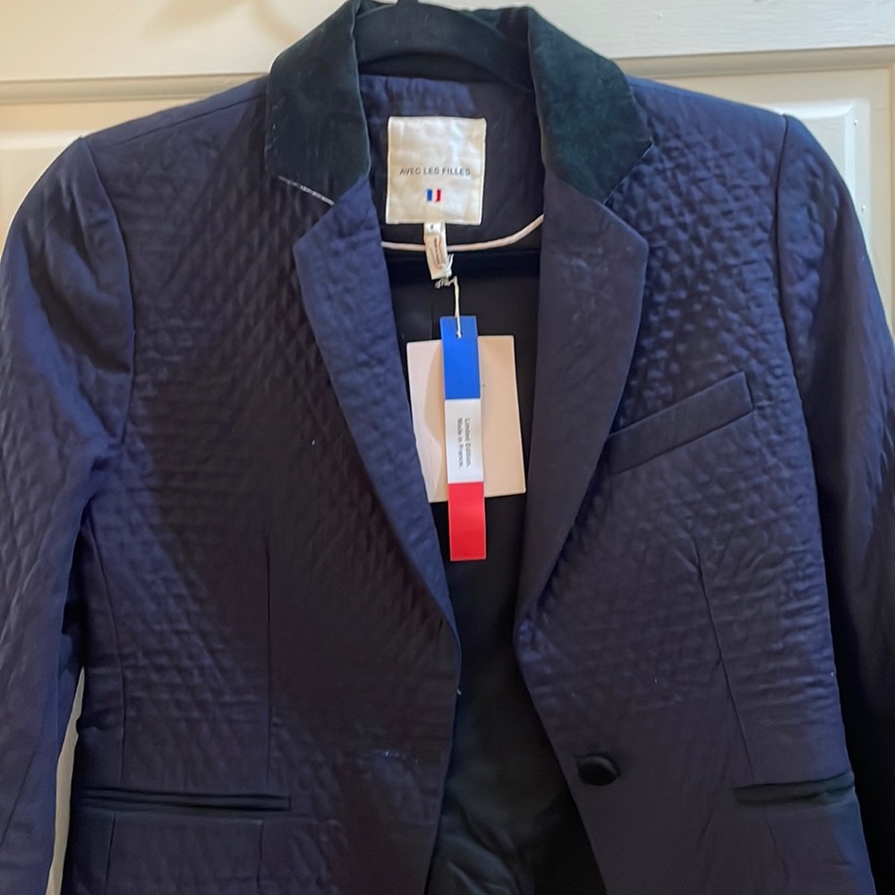 Avec Les Filles Navy Blazer